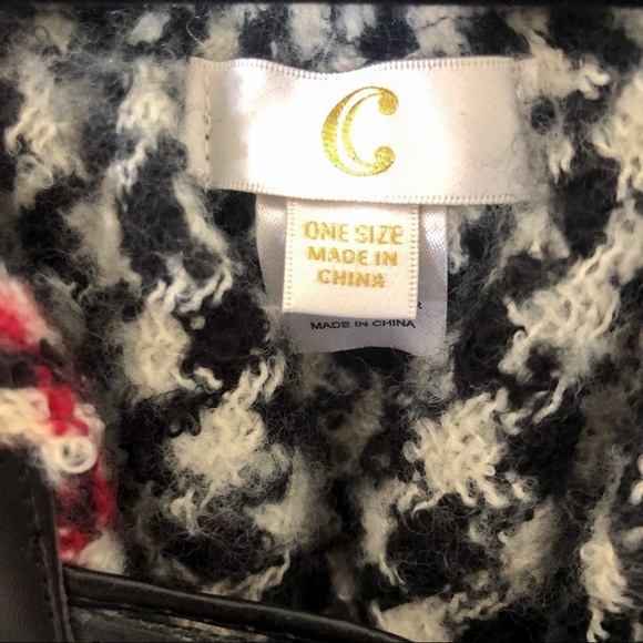 Charming Charlie Houndstooth Poncho - Picture 5 of 6